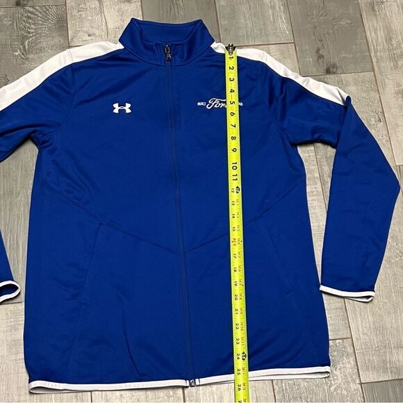 Under Armour Ford Motor Co Blue White Auto Embroidered Full Zip Loose Jacket M - Picture 6 of 9